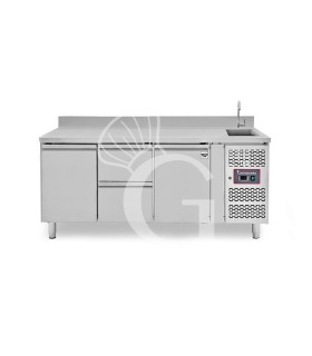 copy of Tavolo refrigerato - 2 porte - Prof. 700 - temperatura -2°C/+8°C