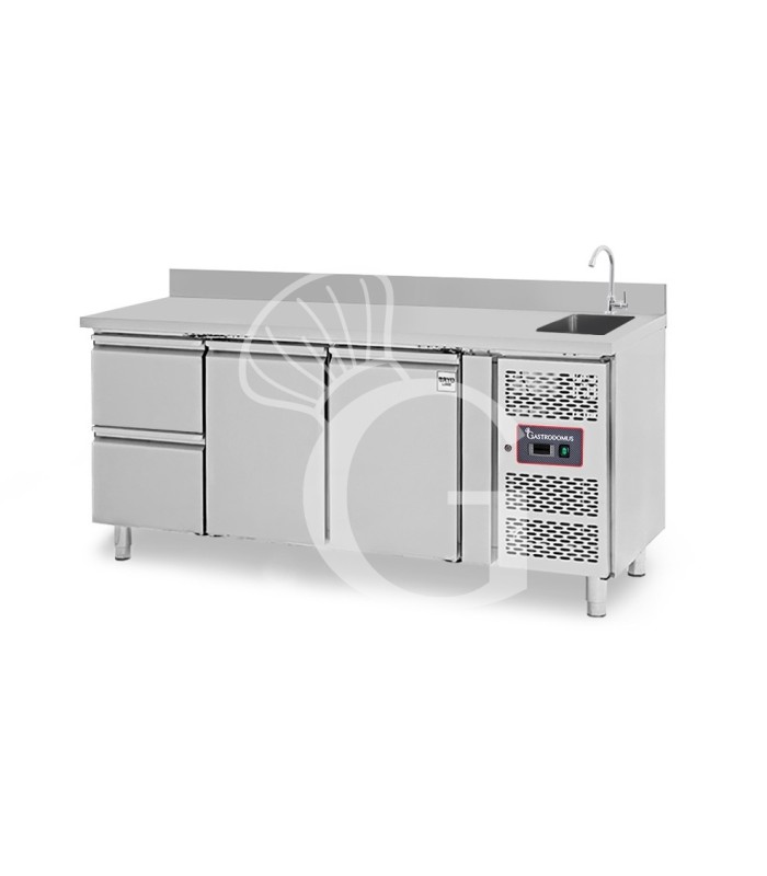 copy of Tavolo refrigerato - 2 porte - Prof. 700 - temperatura -2°C/+8°C
