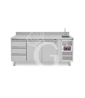 copy of Tavolo refrigerato - 2 porte - Prof. 700 - temperatura -2°C/+8°C