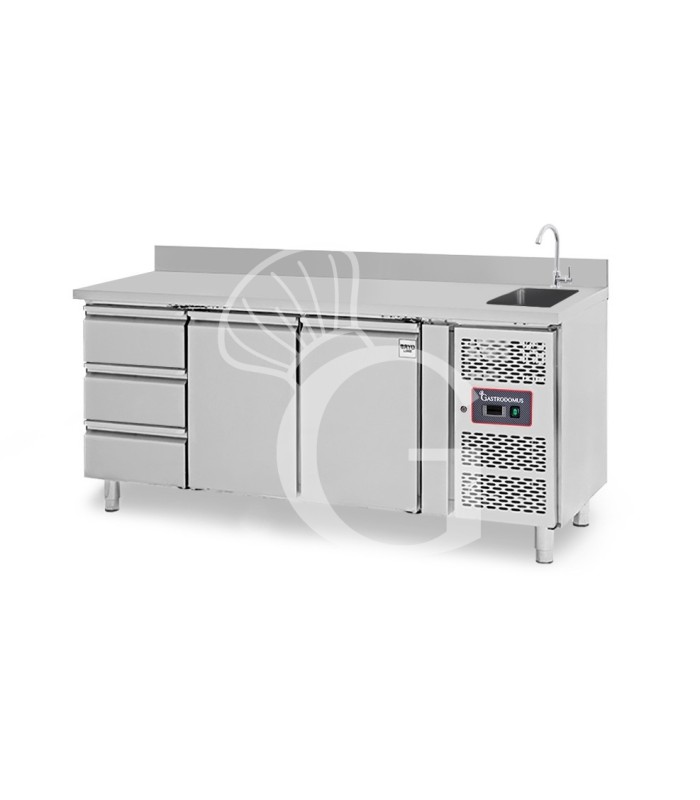 copy of Tavolo refrigerato - 2 porte - Prof. 700 - temperatura -2°C/+8°C