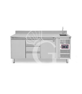 copy of Tavolo refrigerato - 2 porte - Prof. 700 - temperatura -2°C/+8°C