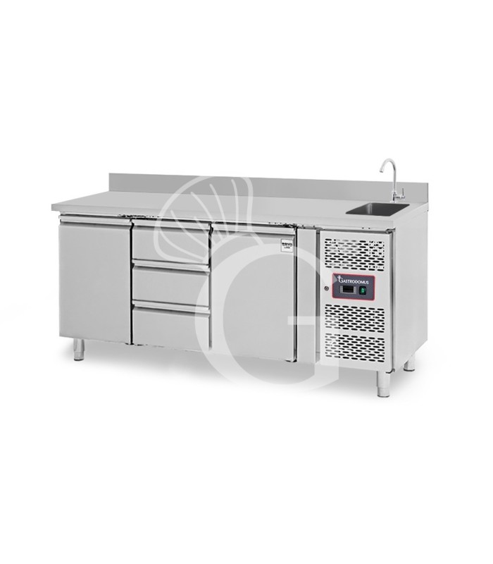 copy of Tavolo refrigerato - 2 porte - Prof. 700 - temperatura -2°C/+8°C