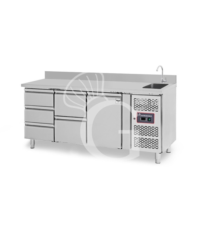 copy of Tavolo refrigerato - 2 porte - Prof. 700 - temperatura -2°C/+8°C