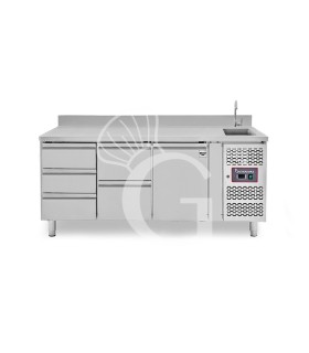 copy of Tavolo refrigerato - 2 porte - Prof. 700 - temperatura -2°C/+8°C