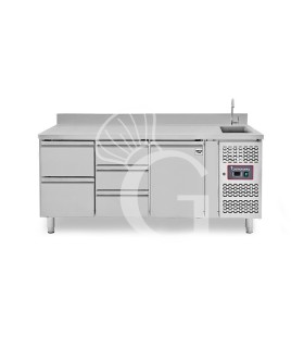 copy of Tavolo refrigerato - 2 porte - Prof. 700 - temperatura -2°C/+8°C