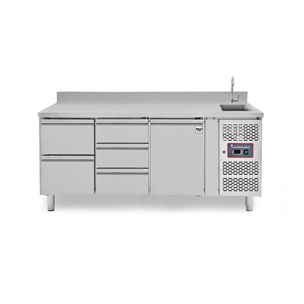 copy of Tavolo refrigerato - 2 porte - Prof. 700 - temperatura -2°C/+8°C