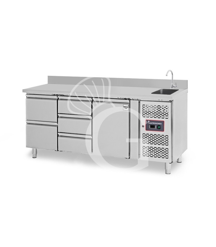 copy of Tavolo refrigerato - 2 porte - Prof. 700 - temperatura -2°C/+8°C