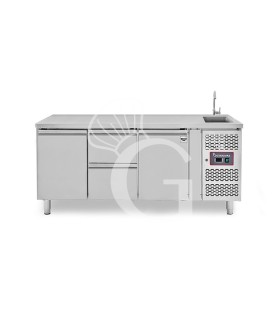 copy of Tavolo refrigerato - 2 porte - Prof. 700 - temperatura -2°C/+8°C