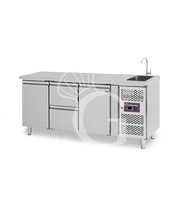 copy of Tavolo refrigerato - 2 porte - Prof. 700 - temperatura -2°C/+8°C