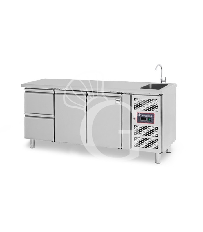 copy of Tavolo refrigerato - 2 porte - Prof. 700 - temperatura -2°C/+8°C