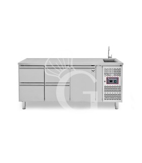 copy of Tavolo refrigerato - 2 porte - Prof. 700 - temperatura -2°C/+8°C