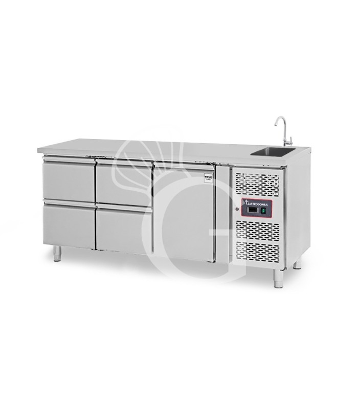 copy of Tavolo refrigerato - 2 porte - Prof. 700 - temperatura -2°C/+8°C