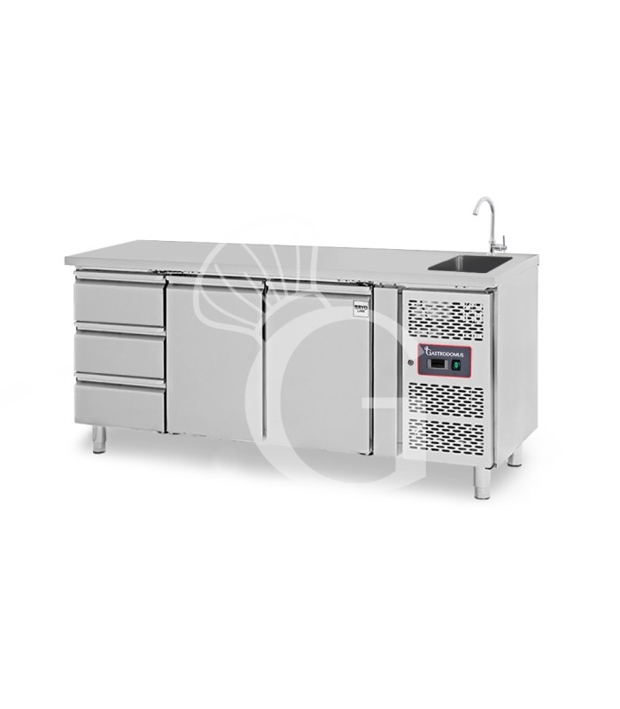 copy of Tavolo refrigerato - 2 porte - Prof. 700 - temperatura -2°C/+8°C