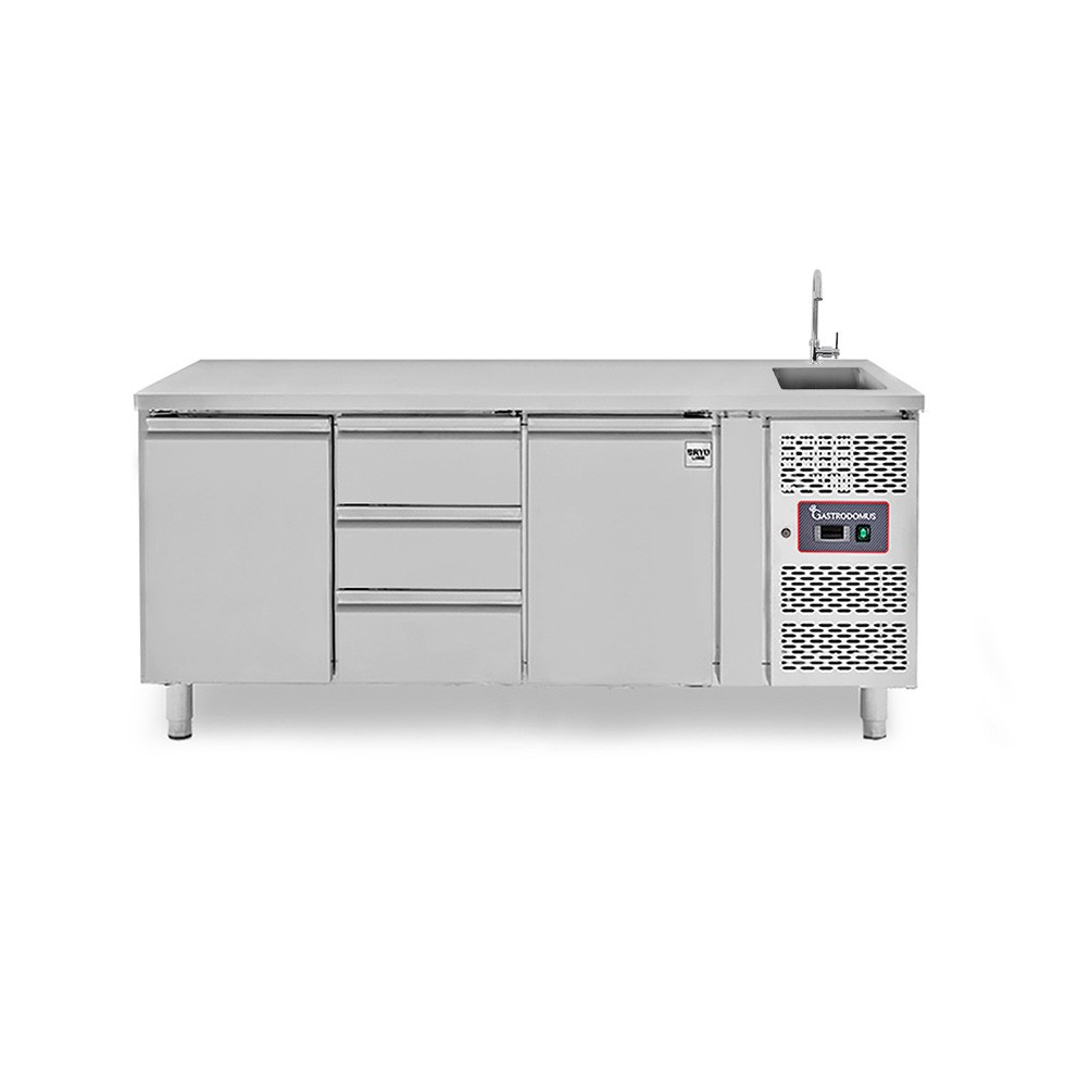 copy of Tavolo refrigerato - 2 porte - Prof. 700 - temperatura -2°C/+8°C