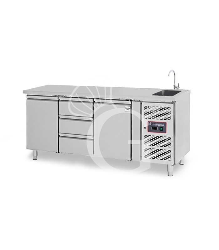 copy of Tavolo refrigerato - 2 porte - Prof. 700 - temperatura -2°C/+8°C