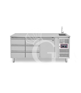 copy of Tavolo refrigerato - 2 porte - Prof. 700 - temperatura -2°C/+8°C
