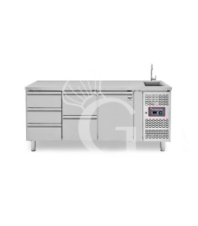 copy of Tavolo refrigerato - 2 porte - Prof. 700 - temperatura -2°C/+8°C