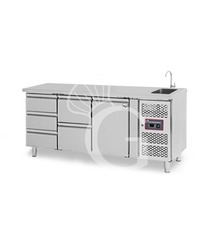 copy of Tavolo refrigerato - 2 porte - Prof. 700 - temperatura -2°C/+8°C