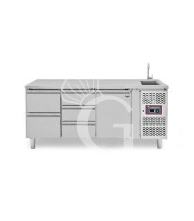 copy of Tavolo refrigerato - 2 porte - Prof. 700 - temperatura -2°C/+8°C