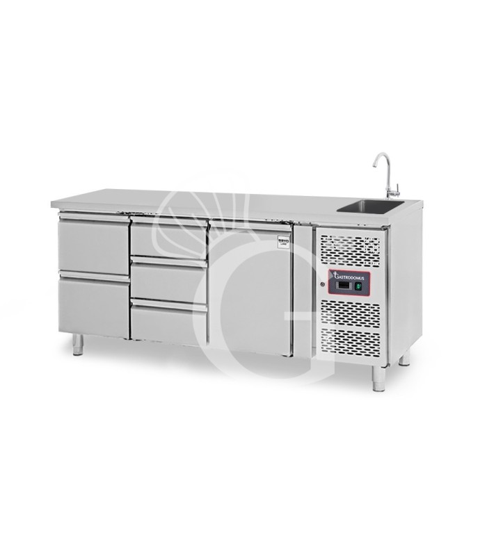 copy of Tavolo refrigerato - 2 porte - Prof. 700 - temperatura -2°C/+8°C