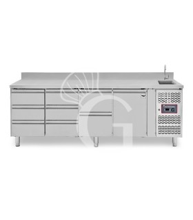 copy of Tavolo refrigerato - 2 porte - Prof. 700 - temperatura -2°C/+8°C