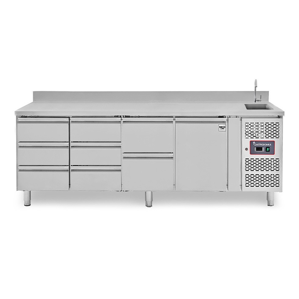 copy of Tavolo refrigerato - 2 porte - Prof. 700 - temperatura -2°C/+8°C