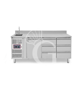 copy of Tavolo refrigerato - 2 porte - Prof. 700 - temperatura -2°C/+8°C