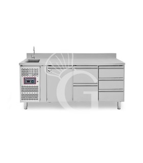 copy of Tavolo refrigerato - 2 porte - Prof. 700 - temperatura -2°C/+8°C