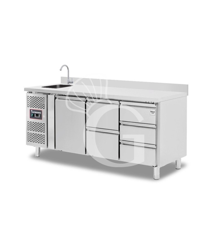 copy of Tavolo refrigerato - 2 porte - Prof. 700 - temperatura -2°C/+8°C