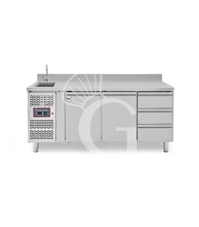 copy of Tavolo refrigerato - 2 porte - Prof. 700 - temperatura -2°C/+8°C
