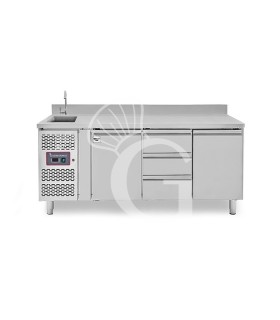 copy of Tavolo refrigerato - 2 porte - Prof. 700 - temperatura -2°C/+8°C