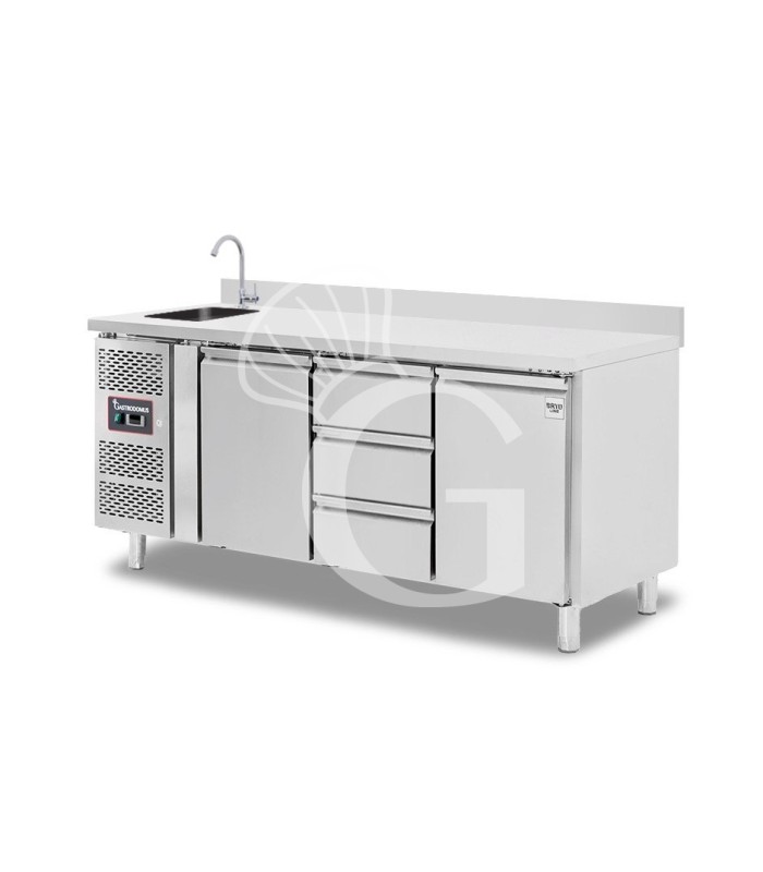 copy of Tavolo refrigerato - 2 porte - Prof. 700 - temperatura -2°C/+8°C