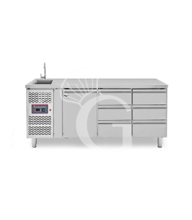 copy of Tavolo refrigerato - 2 porte - Prof. 700 - temperatura -2°C/+8°C