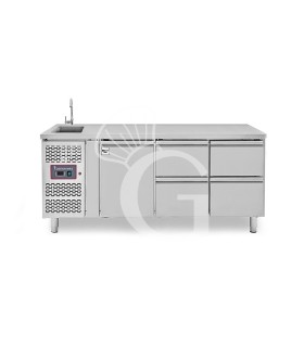 copy of Tavolo refrigerato - 2 porte - Prof. 700 - temperatura -2°C/+8°C