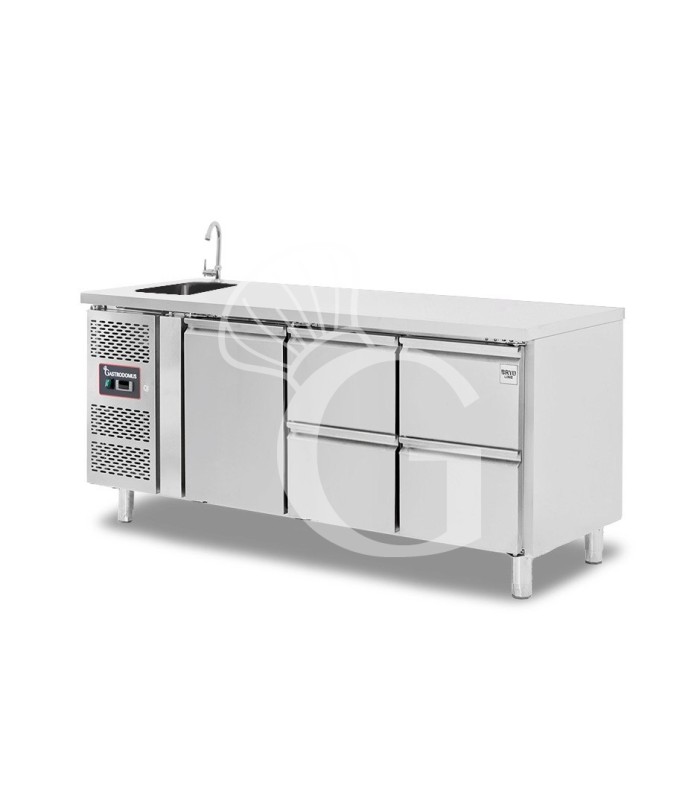 copy of Tavolo refrigerato - 2 porte - Prof. 700 - temperatura -2°C/+8°C