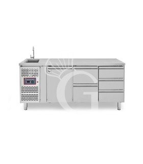 copy of Tavolo refrigerato - 2 porte - Prof. 700 - temperatura -2°C/+8°C