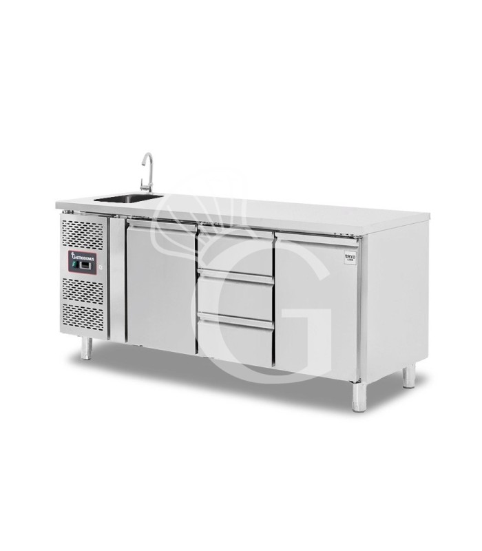 copy of Tavolo refrigerato - 2 porte - Prof. 700 - temperatura -2°C/+8°C