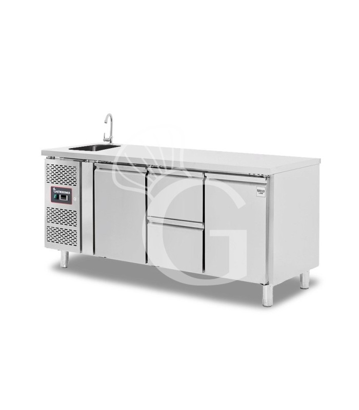 copy of Tavolo refrigerato - 2 porte - Prof. 700 - temperatura -2°C/+8°C