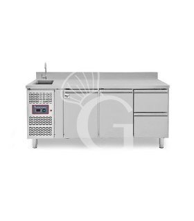 copy of Tavolo refrigerato - 2 porte - Prof. 700 - temperatura -2°C/+8°C