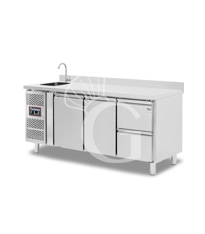copy of Tavolo refrigerato - 2 porte - Prof. 700 - temperatura -2°C/+8°C