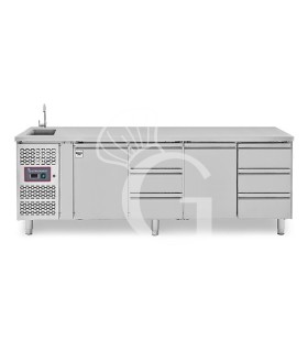 copy of Tavolo refrigerato - 2 porte - Prof. 700 - temperatura -2°C/+8°C