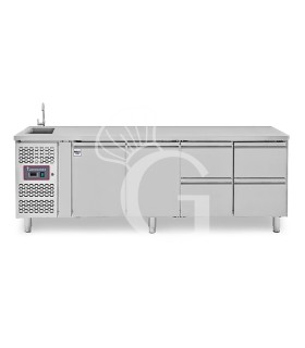 copy of Tavolo refrigerato - 2 porte - Prof. 700 - temperatura -2°C/+8°C