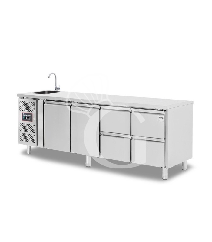 copy of Tavolo refrigerato - 2 porte - Prof. 700 - temperatura -2°C/+8°C
