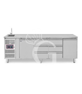 copy of Tavolo refrigerato - 2 porte - Prof. 700 - temperatura -2°C/+8°C