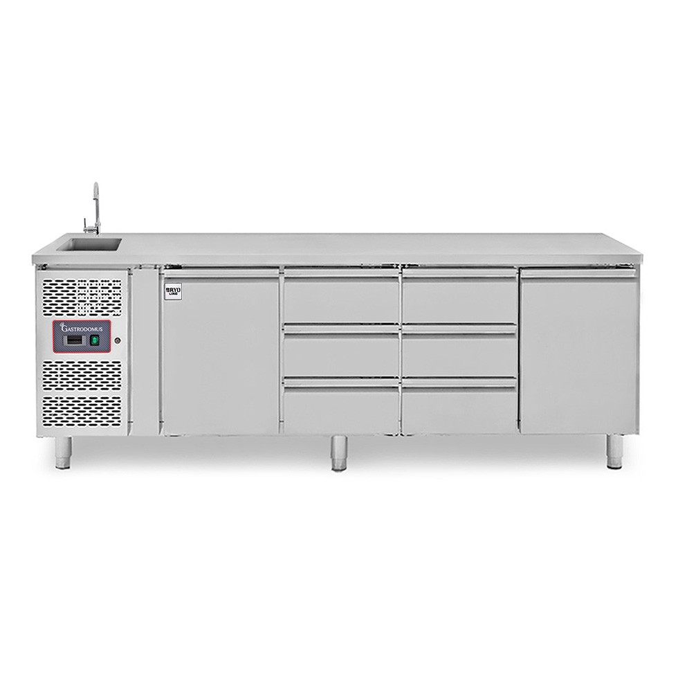 copy of Tavolo refrigerato - 2 porte - Prof. 700 - temperatura -2°C/+8°C