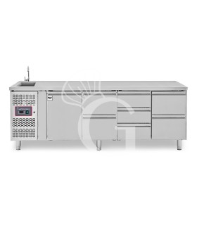 copy of Tavolo refrigerato - 2 porte - Prof. 700 - temperatura -2°C/+8°C