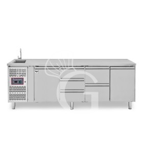 copy of Tavolo refrigerato - 2 porte - Prof. 700 - temperatura -2°C/+8°C