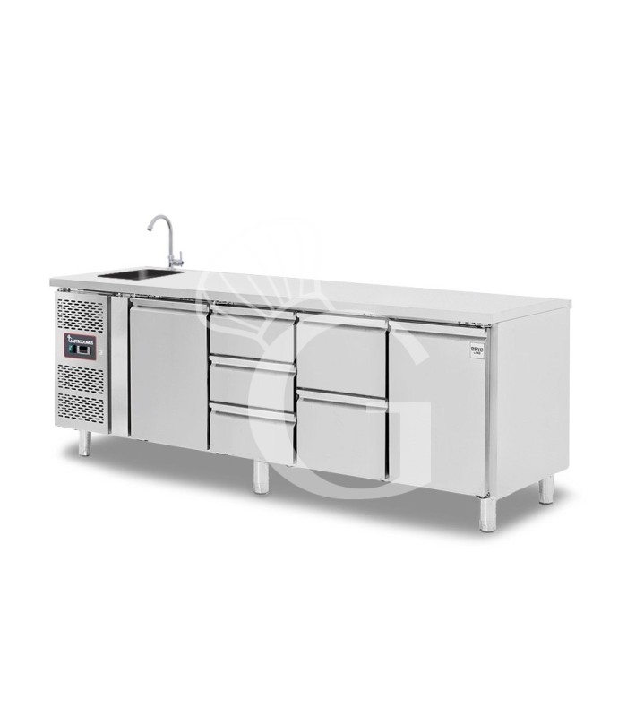 copy of Tavolo refrigerato - 2 porte - Prof. 700 - temperatura -2°C/+8°C