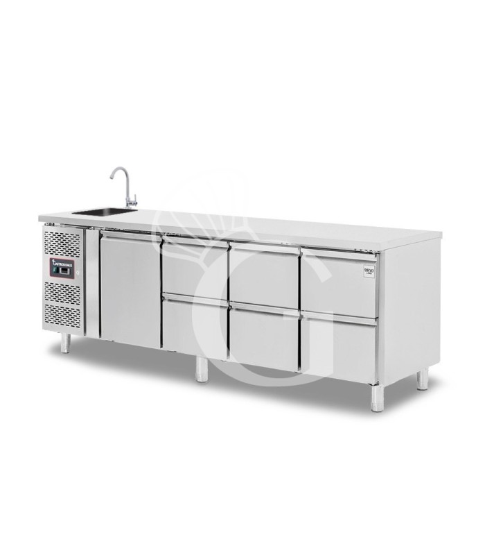 copy of Tavolo refrigerato - 2 porte - Prof. 700 - temperatura -2°C/+8°C