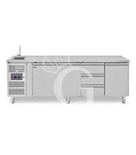 copy of Tavolo refrigerato - 2 porte - Prof. 700 - temperatura -2°C/+8°C